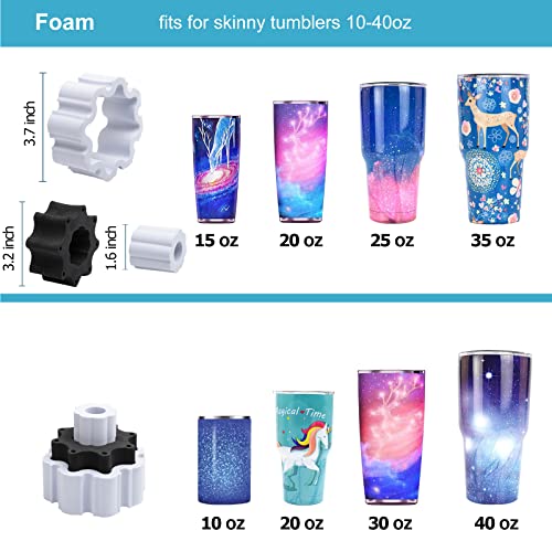 4 Cup Turner Tumbler Kit with Four-Arm Metal Spinner for DIY Epoxy Glitter Tumblers O6411