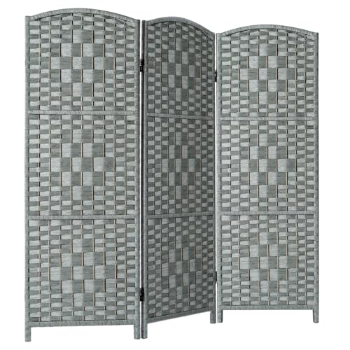 3 Panel Folding Room Divider, Dark Mocha Privacy Screen K453