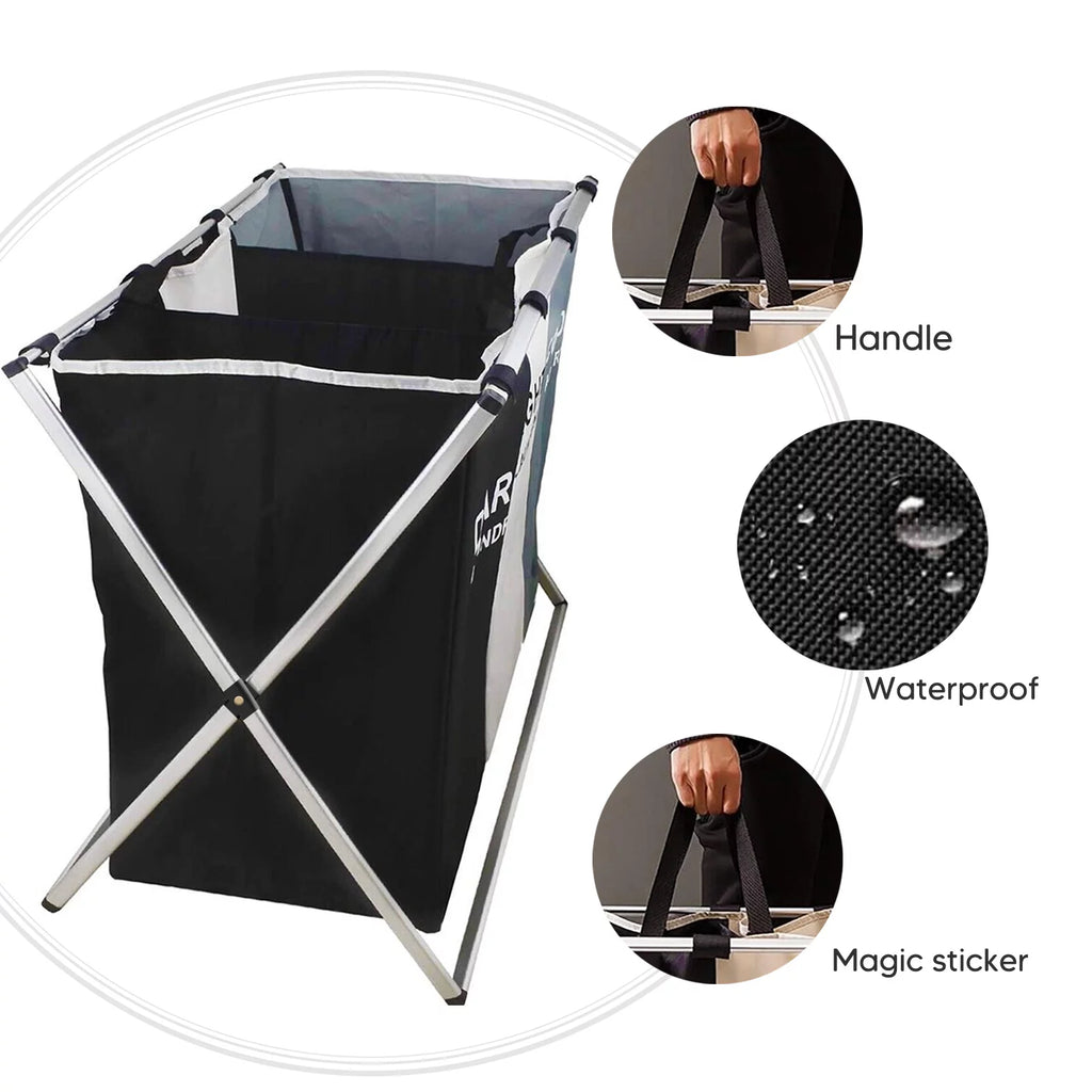 3 Section 145L Laundry Hamper Sorter with Wheels and Removable Bags H760118