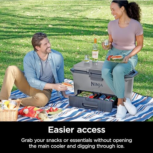 50qt Hard Cooler with Dry Storage Drawer, Slate Gray Z920