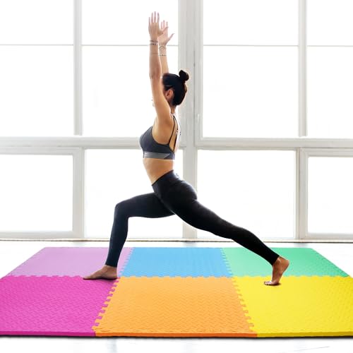 Puzzle Exercise Mat with EVA Foam Interlocking Tiles for MMA, Gymnastics and Home Gym H787