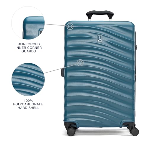 Hardside Expandable Carry-On Luggage with 8 Spinner Wheels and TSA Lock Q7052