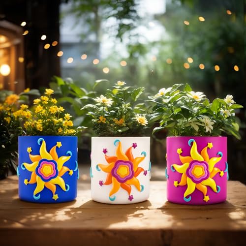 Colorful Planters with Drainage for Indoor Plants H32849