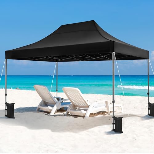 Heavy Duty Pop Up Canopy Tent 10x20 with Wheeled Carry Bag, White Q36763