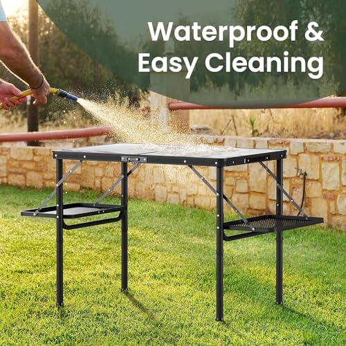 Folding Camping Table Small 2ft, Portable with Extra Space, Aluminum V581