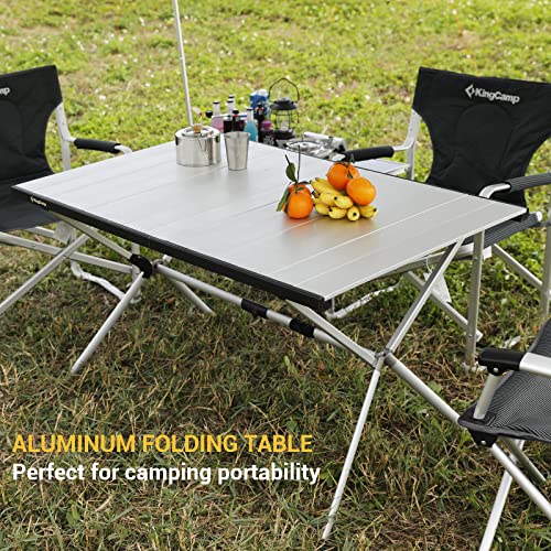 Folding Camping Table Aluminum Roll Up Portable Picnic Table Q486920