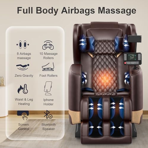 Zero Gravity Full Body Massage Chair with Heating and Foot Massage R685
