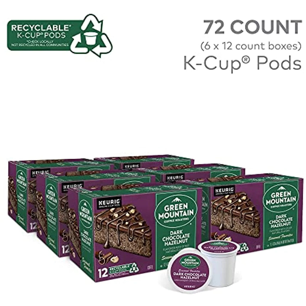 Dark Chocolate Hazelnut Coffee, Single Serve K-Cup Pods, 72 Count W52784