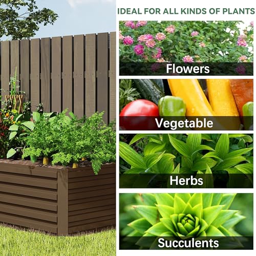 Galvanized Raised Garden Bed 8x4x2ft, Large Metal Planter Box for Outdoor Vegetables, Flowers & Herbs D2106