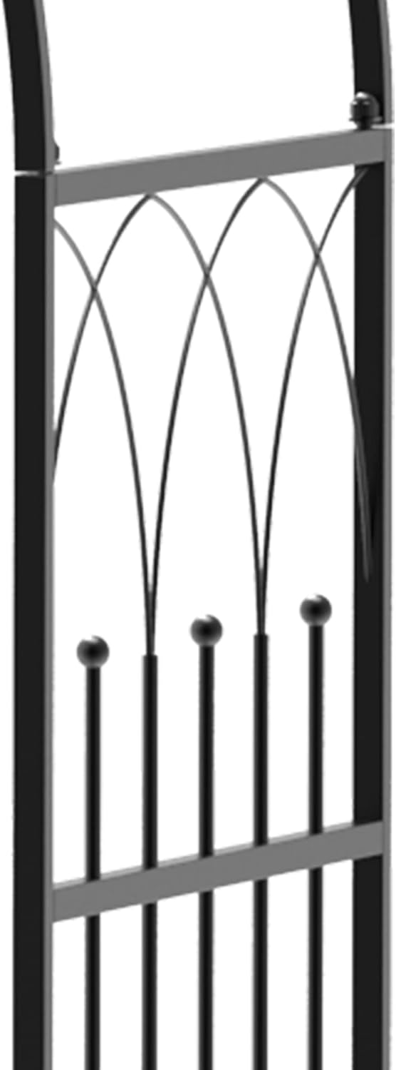 Metal Trellis Arbor Arch with Garden Bench for Climbing Plants Z662940