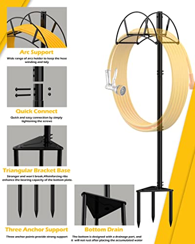 Metal Garden Hose Holder Stake, Freestanding, Heavy Duty H23236
