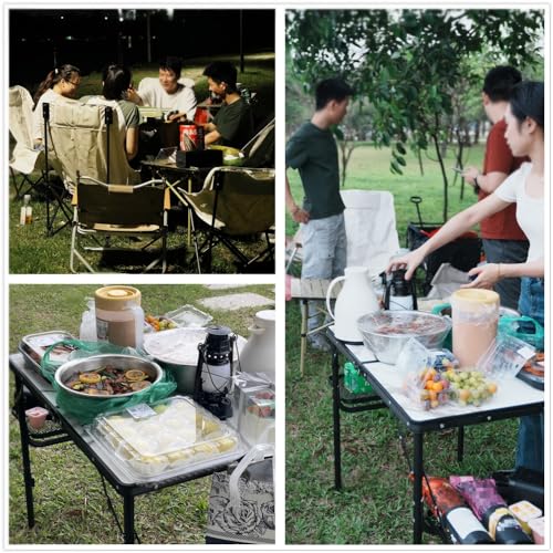 Folding Camping Table Small 2ft, Portable with Extra Space, Aluminum V581