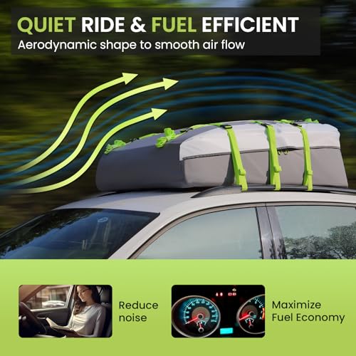 Car Roof Bag Cargo Carrier 20 Cubic, Waterproof with Strap and Anti-Slip Mat O493