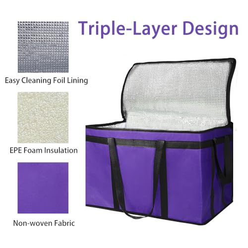 Insulated Food Delivery Bag Hot Cold Meal Carrier F1699