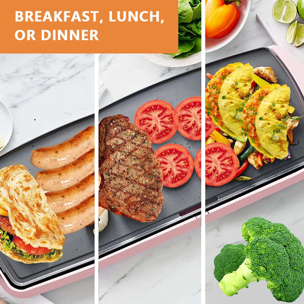 Extra Large Ceramic Electric Griddle Nonstick for Pancakes Eggs Burgers X80883