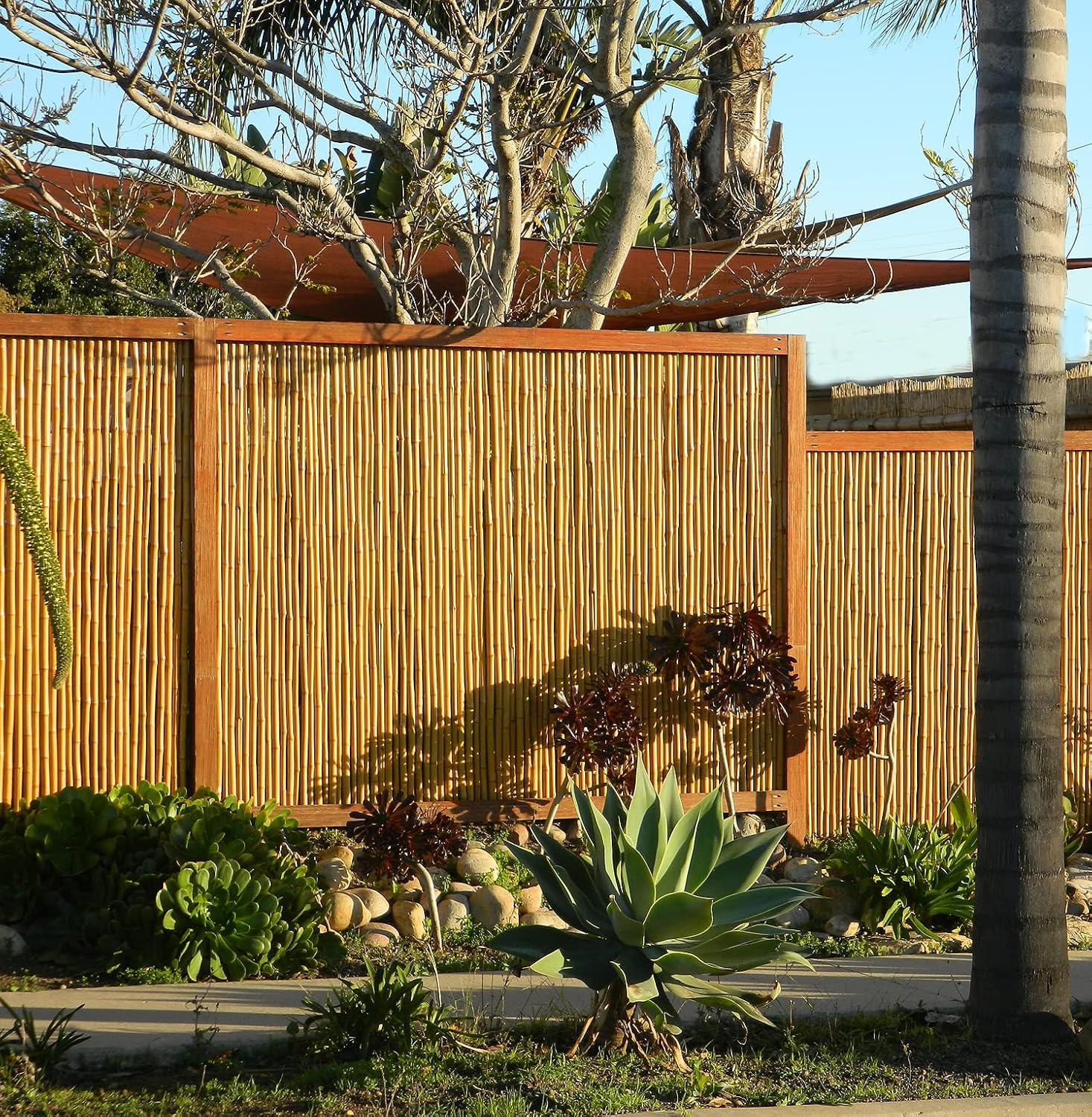 Natural Bamboo Fencing Decorative Rolled Fence Panel F419785