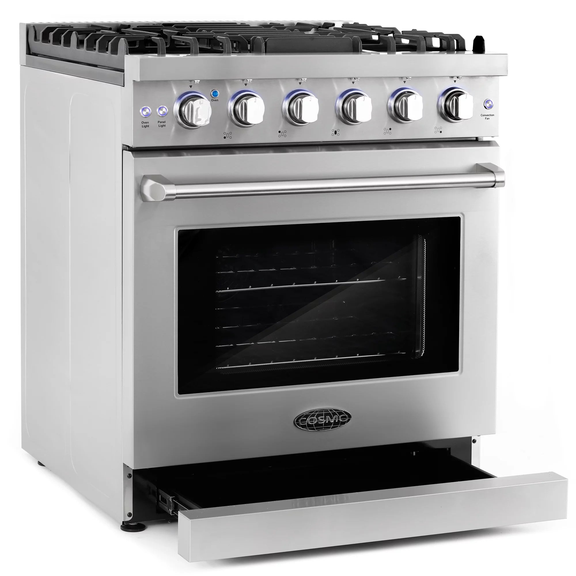2 Piece Kitchen Appliance Package with 30" Gas Range & French Door Refrigerator G9093