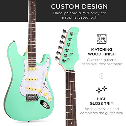 39in Full Size Beginner Electric Guitar Starter Kit with Case and Amp E13920