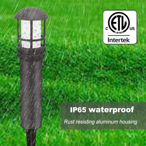 Outdoor LED Landscape Lights, 12-Pack Low Voltage Pathway Lights, Waterproof Garden Lights M8009