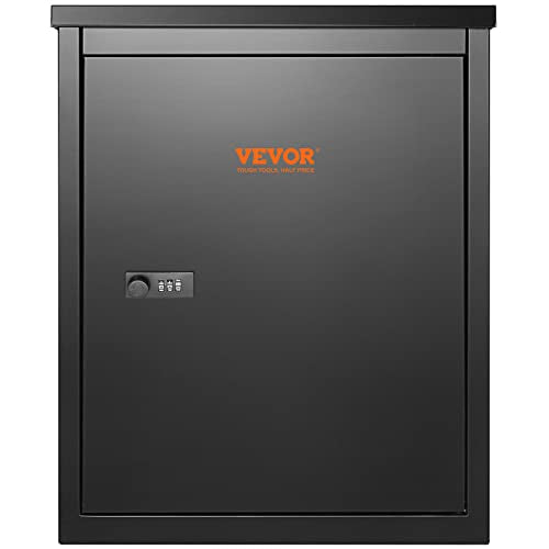 Extra Large Wall Mounted Lockable Parcel Drop Box, Galvanized Steel, Waterproof V627