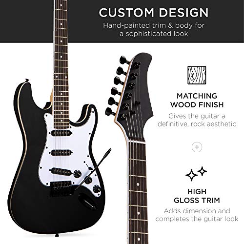 39in Full Size Beginner Electric Guitar Starter Kit with Case and Amp E13920