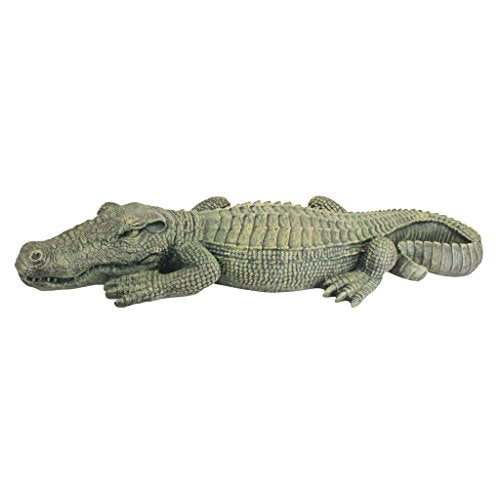Swamp Beast Lawn Alligator Crocodile Outdoor Garden Statue, 37 Inches Long A220