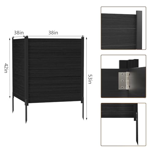 Air Conditioner Fence Panels 38"W x 42"H, 2 Panels with Metal Stakes K513