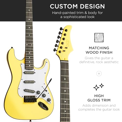 39in Full Size Beginner Electric Guitar Starter Kit with Case and Amp E13920