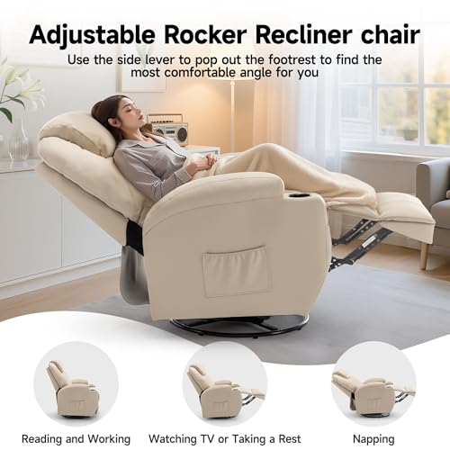 Rocking Recliner Chair with Massage and Heat for Adults H49678