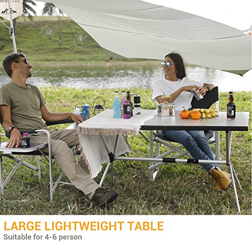 Folding Camping Table Aluminum Roll Up Portable Picnic Table Q486920