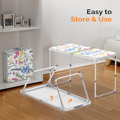 3ft Aluminum Folding Camping Table with Carrying Handle O3096