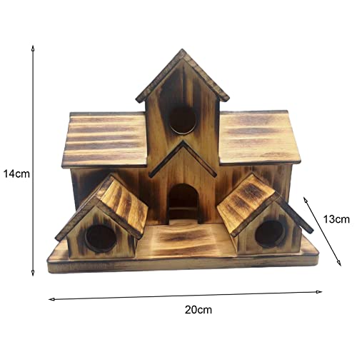 Handmade Wooden Bird House for Outdoor Backyard Decor Q128