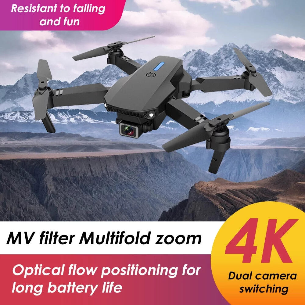 4K HD Dual Camera RC Drone with WiFi FPV, 4 Batteries Included X1312