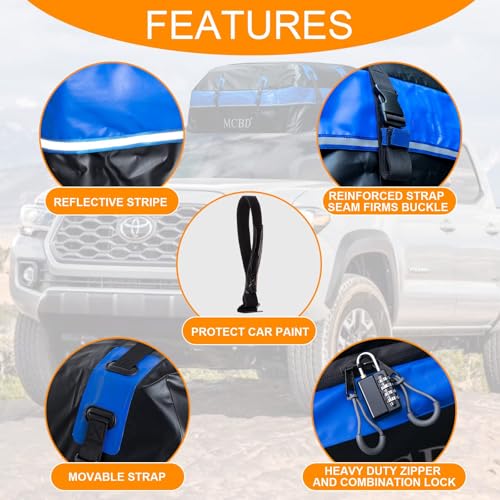Soft-Shell Waterproof Rooftop Cargo Carrier, 21 Cubic Feet, with Straps and Storage Bag I12135