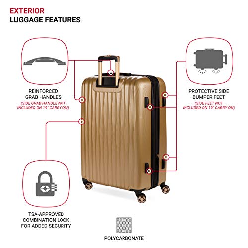 Expandable Hardside Luggage with Spinner Wheels and TSA Lock, Carry-On 19-Inch X51908