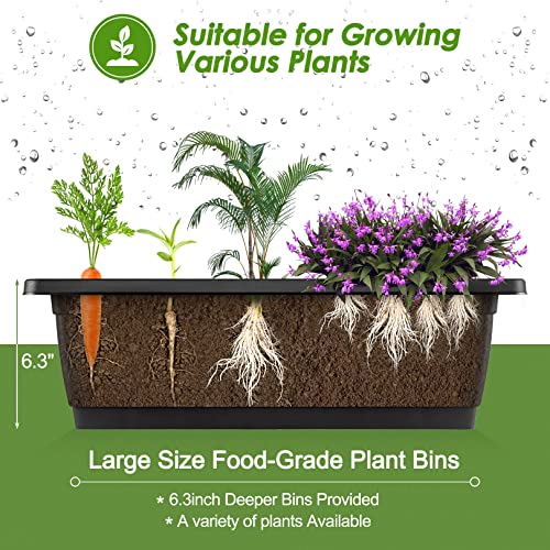 Vertical Raised Garden Bed, 5 Tiers Elevated Planter Box with Hooks for Vegetables Flowers Z6444