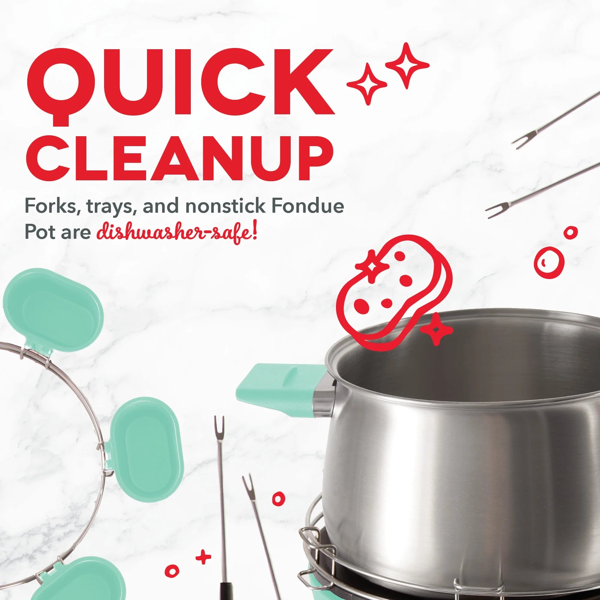 Stainless Steel Fondue Maker with Temperature Control, 3-Quart C8067