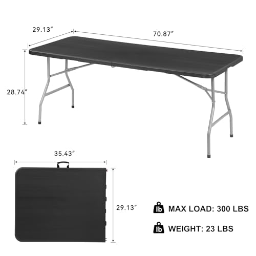 Heavy Duty Portable Folding Table for Dining, Parties, and Camping Z981199