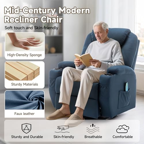 Rocking Recliner Chair with Massage and Heat for Adults H49678