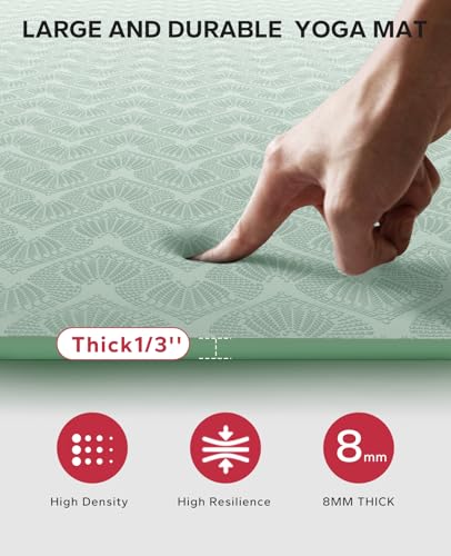 Extra Large Yoga Mat Non-Slip for Home Workouts B4152