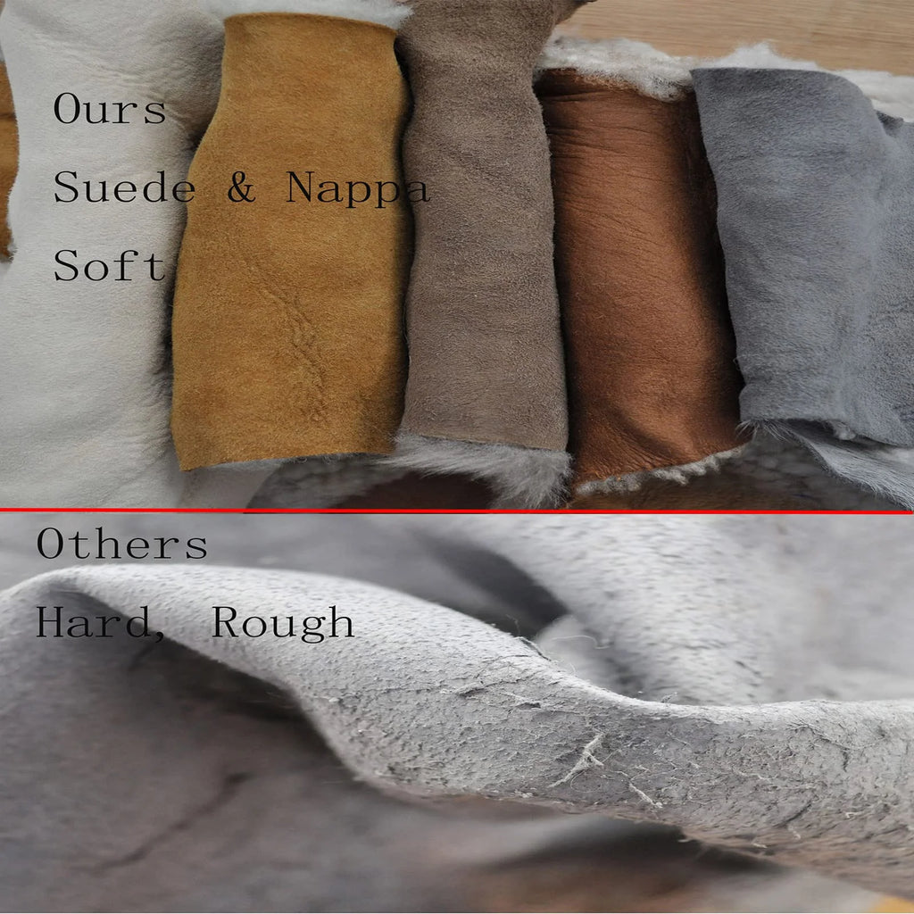 Sheep Leather and Wool Scraps, Various Sizes, 1 Pound per Bag F309