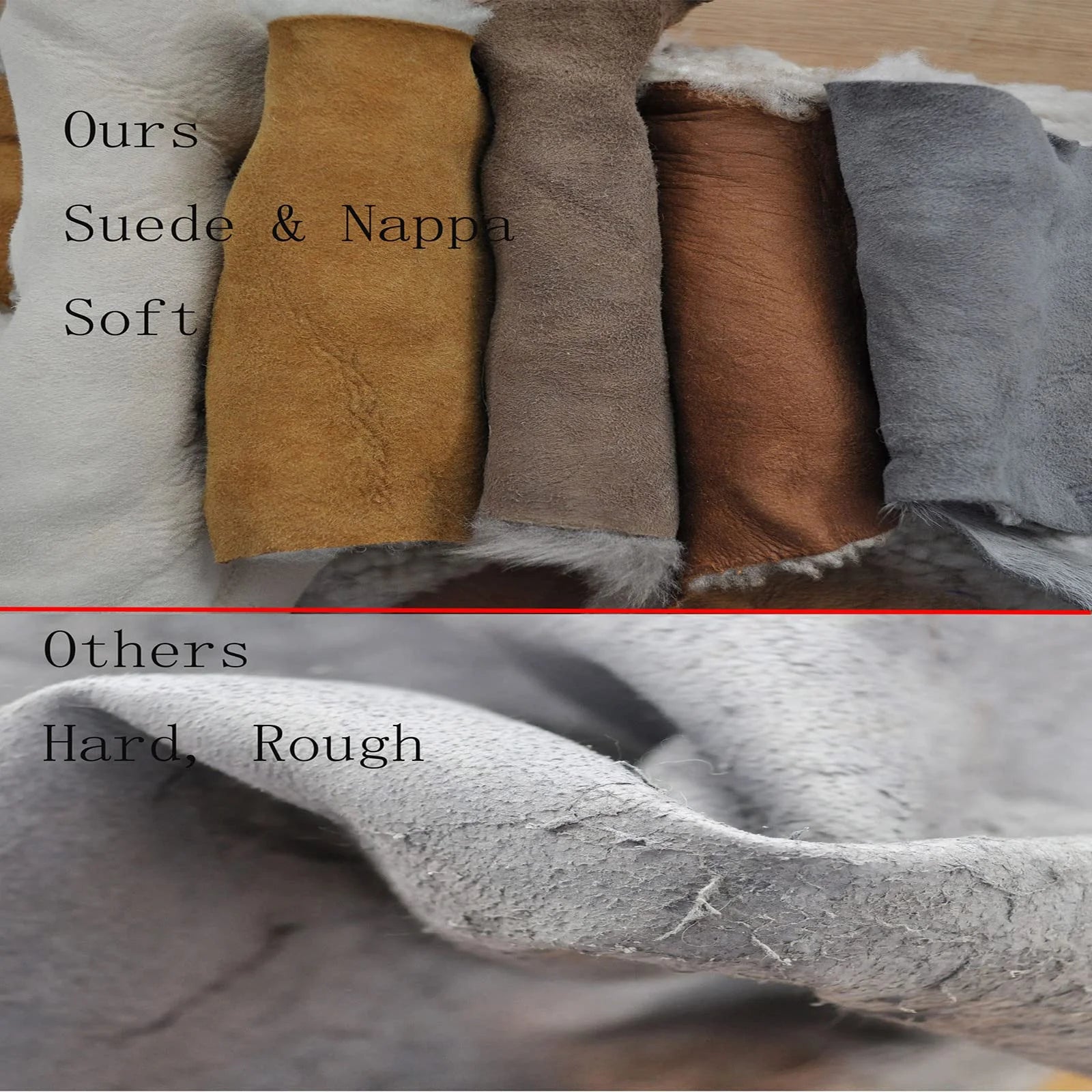 Sheep Leather and Wool Scraps, Various Sizes, 1 Pound per Bag F309
