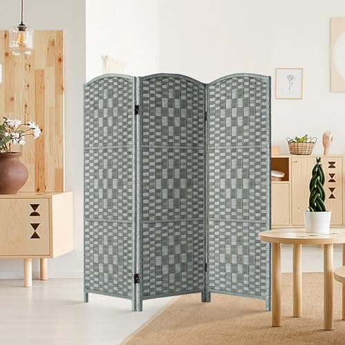3 Panel Folding Room Divider, Dark Mocha Privacy Screen K453