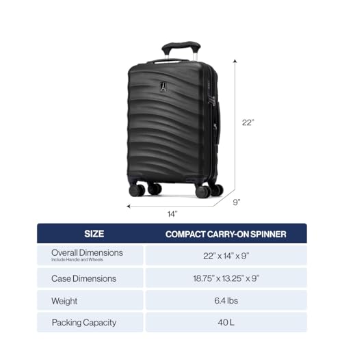 Hardside Expandable Carry-On Luggage with 8 Spinner Wheels and TSA Lock Q7052