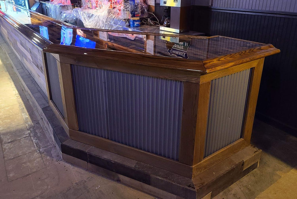 Rustic Corrugated Metal Wainscoting Wall Panels - Antique Grey G416206