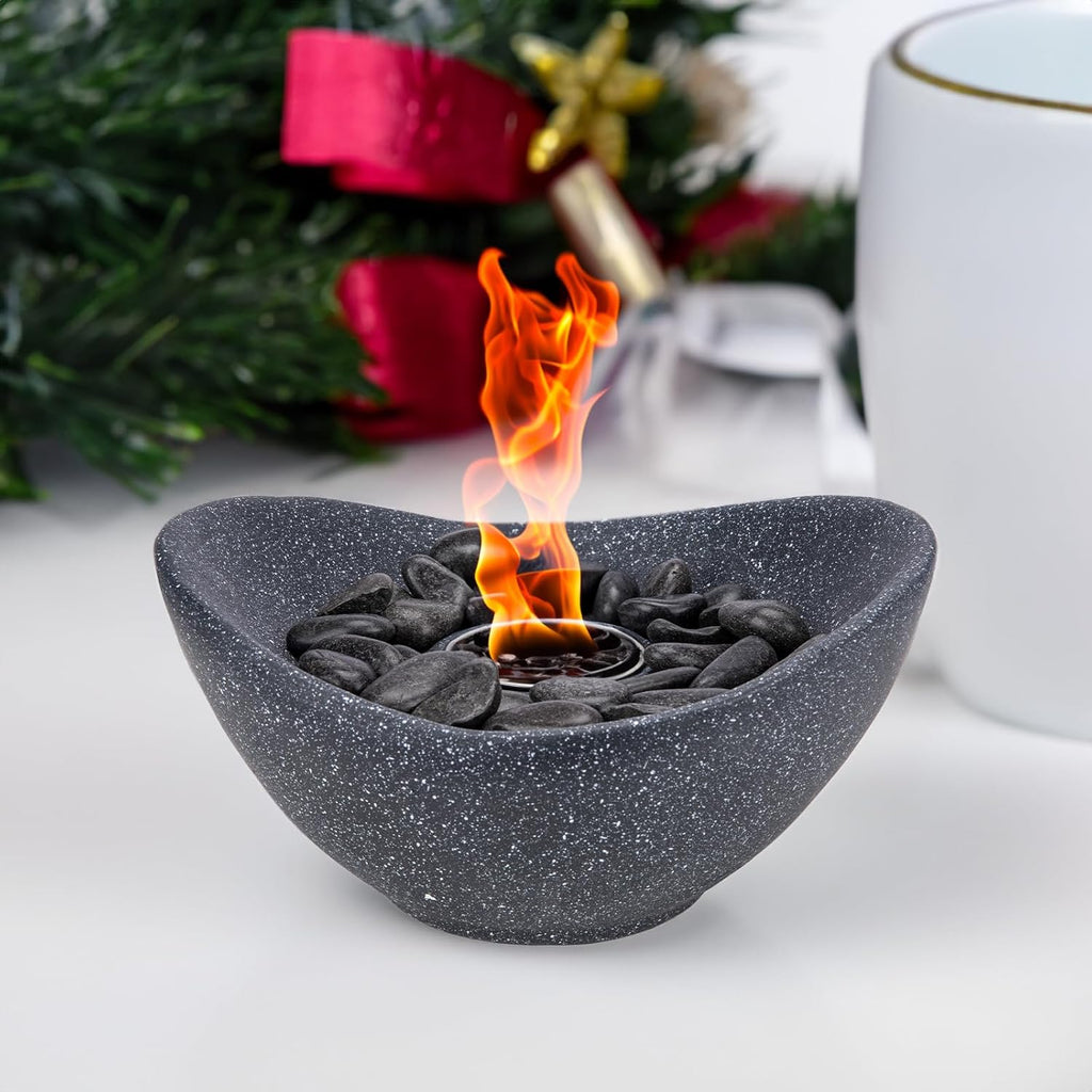 Tabletop Fire Pit Bowl, Multi-Fuel Portable Fireplace for Indoor and Outdoor Use, 11 Inch P9670