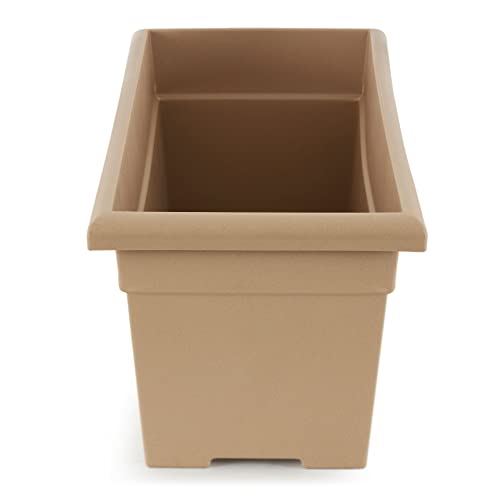 28 Inch Rectangular Planter Box - Lightweight Plastic Outdoor Plant Pot with Drainage V645