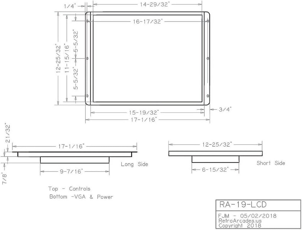 19 Inch Arcade Game LED Monitor for Jamma MAME Cabinets A987322