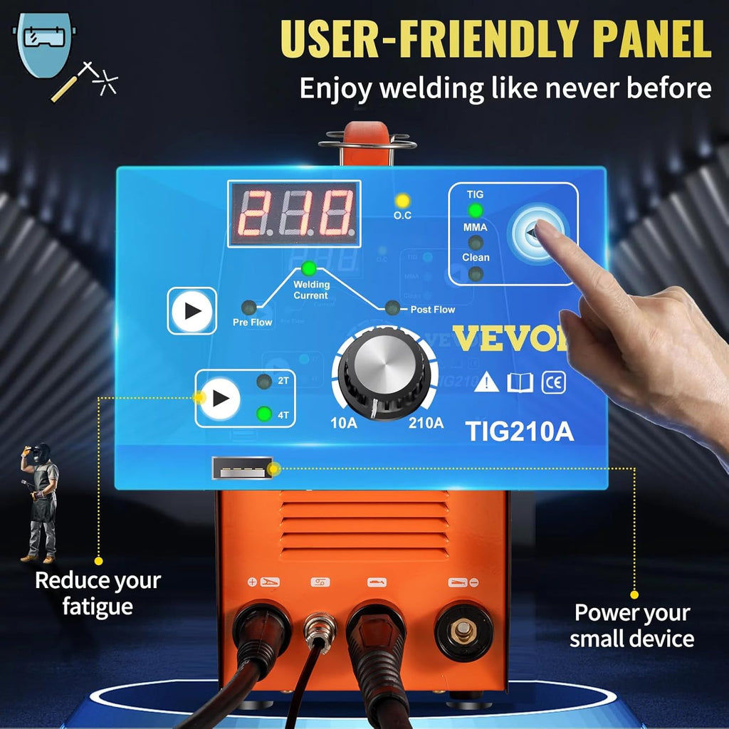 TIG Welder 3 in 1, 110/220V Dual Voltage, IGBT Inverter M106