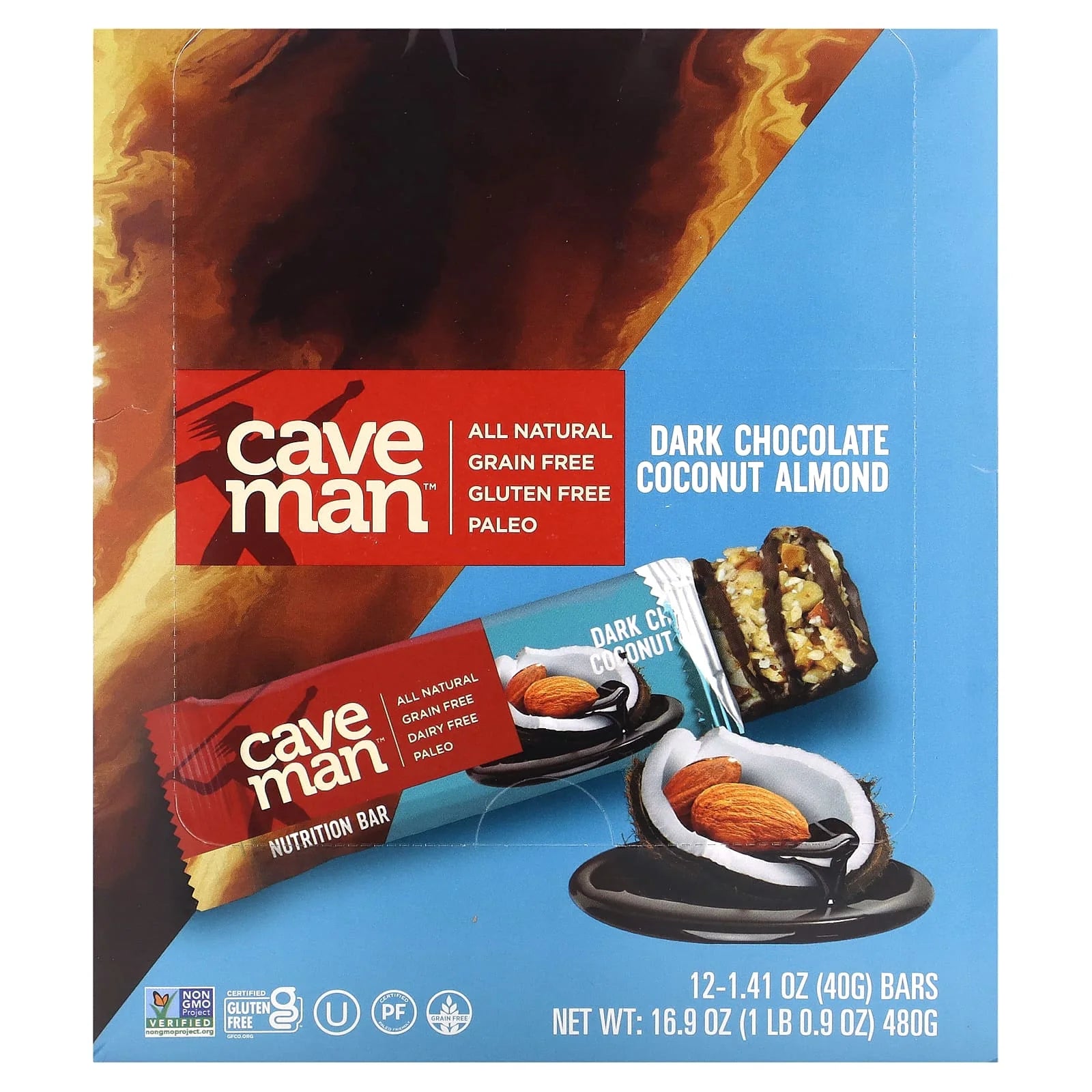 Dark Chocolate Almond Coconut Nutrition Bars F4304